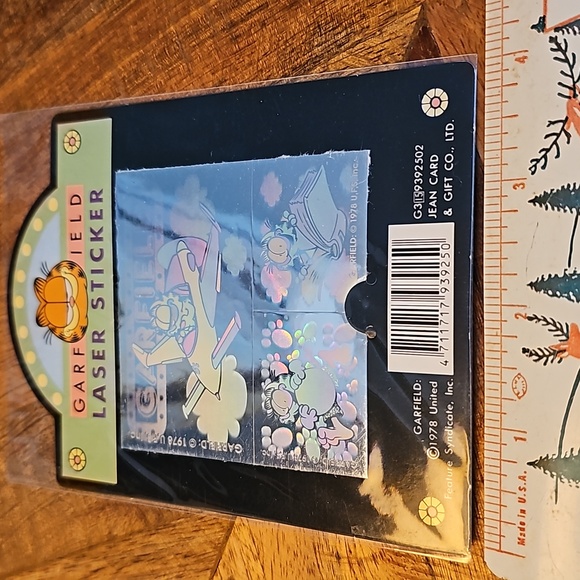 Vintage Garfield laser stickers sheet flying a plane - Picture 2 of 7